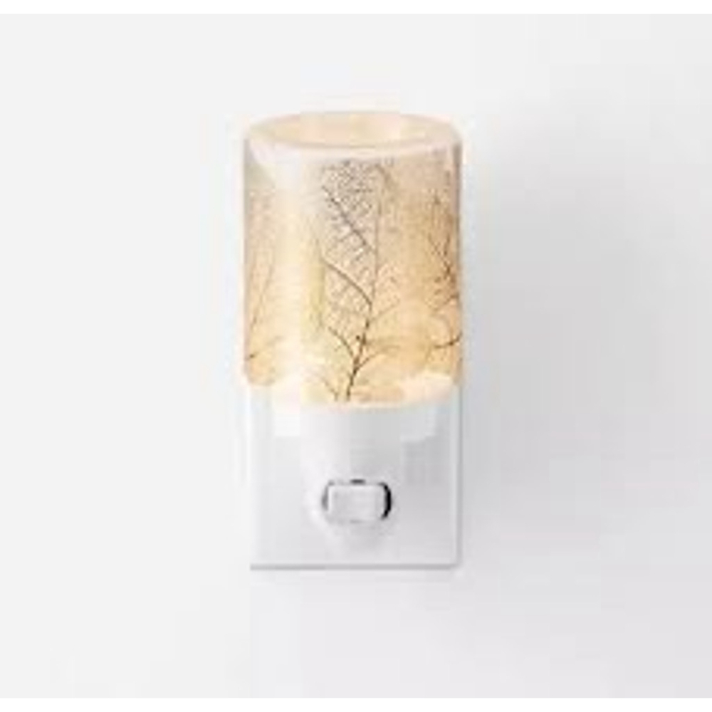 Scentsy Gilded Leaves Plug-In Warmer One Size White Gold NIB Sold Out - Picture 10 of 10